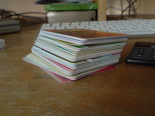stack of credit cards